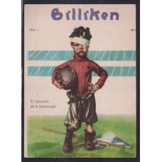 BILLIKEN ANTIGUA TARJETA POSTAL PUBLICITARIA HERMOSA, FUTBOL AÑO 1 NUMERO 1 RARISIMA 1919